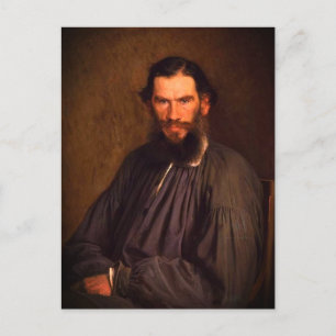 Porträtt av Leo Tolstoy (av Ivan Kramskoi, 1873) Vykort