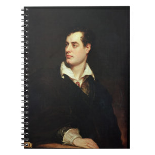 Porträtt av Lord Byron (1788-1824) (olja på Anteckningsbok
