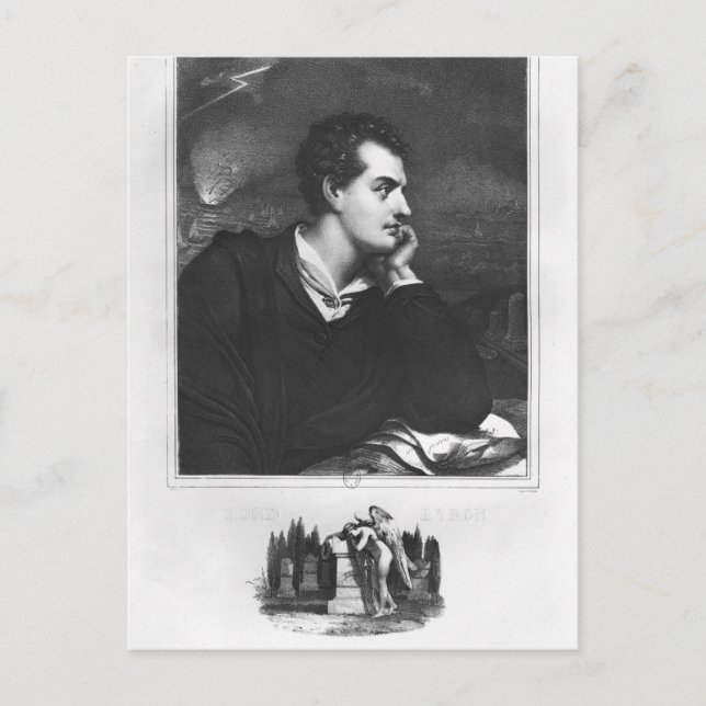 Porträtt av Lord Byron Vykort (Framsida)