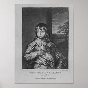 Porträtt av Lord Francis Villiers Poster