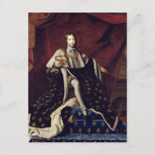 Porträtt av Louis XIV åldrades 10, 1648 Vykort