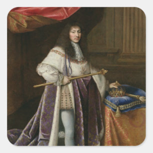 Porträtt av Louis XIV Fyrkantigt Klistermärke