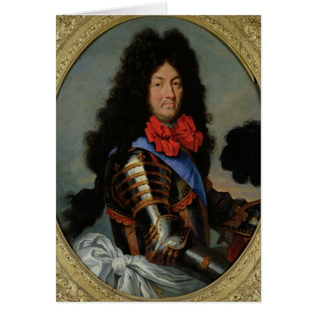Porträtt av Louis XIV Hälsningskort (Framsidan)