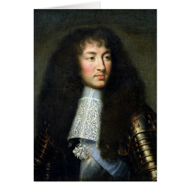 Porträtt av Louis XIV Hälsningskort (Framsidan)