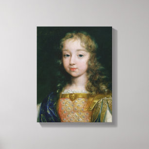 Porträtt av Louis XIV som ett barn Canvastryck