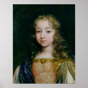 Porträtt av Louis XIV som ett barn Poster