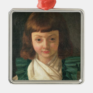 Porträtt av Louis XVII som ett barn, 1791 Julgransprydnad Metall