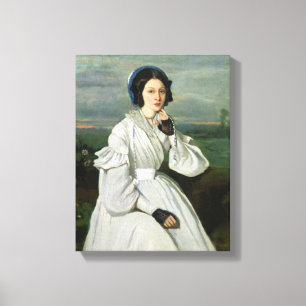 Porträtt av Louise Claire Sennegon Canvastryck