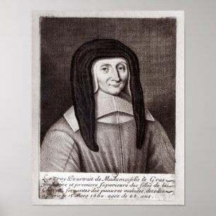 Porträtt av Louise de Marillac Poster