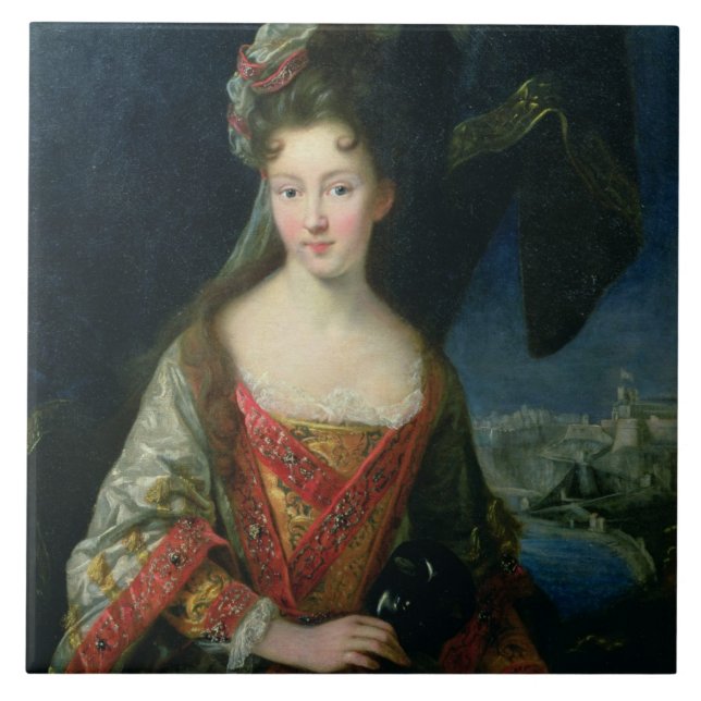 Porträtt av Louise-Hippolyte (1687-1731), Princess Kakelplatta (Framsidan)