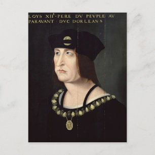 Porträtt av Ludvig XII kung av Frankrike Vykort