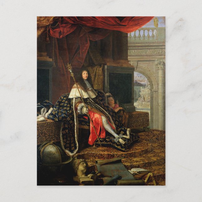 Porträtt av Ludvig XIV  1668 Vykort (Framsida)