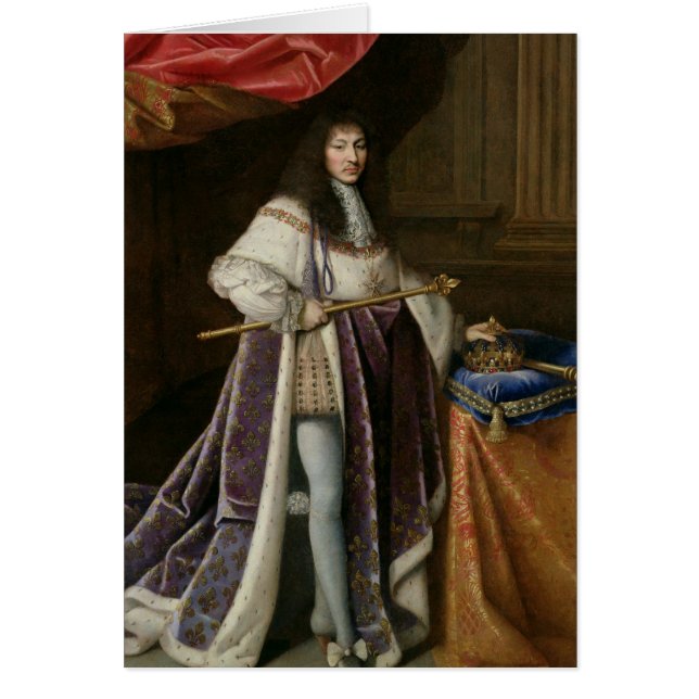 Porträtt av Ludvig XIV Hälsningskort (Framsidan)