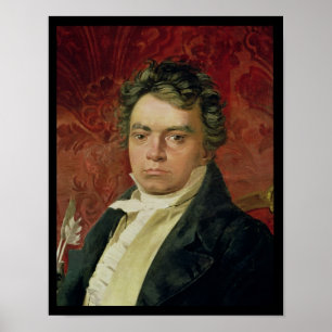 Porträtt av Ludwig Van Beethoven Poster