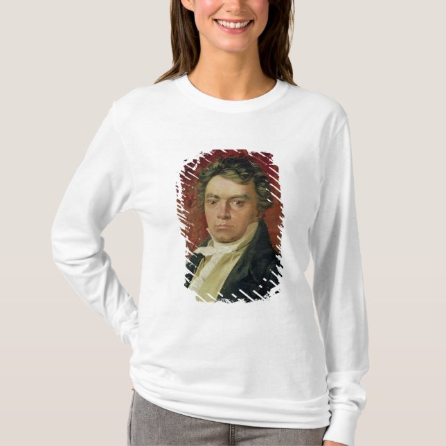 Porträtt av Ludwig Van Beethoven T Shirt (Framsida)