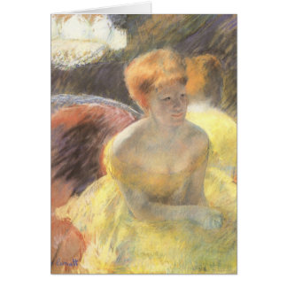 Porträtt av Lydia på operan av Mary Cassatt Hälsningskort