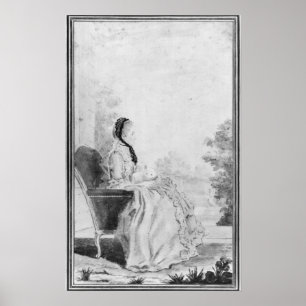 Porträtt av Madam du Deffand, 1760 Poster