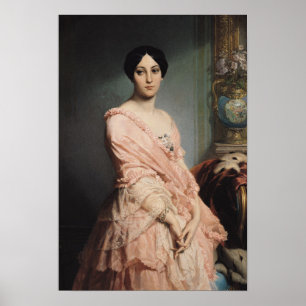Porträtt av madam F, 1850-51 Poster
