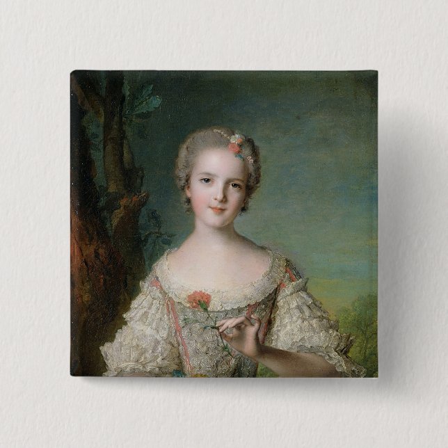 Porträtt av Madam Louise de Frankrike Knapp (Framsida)