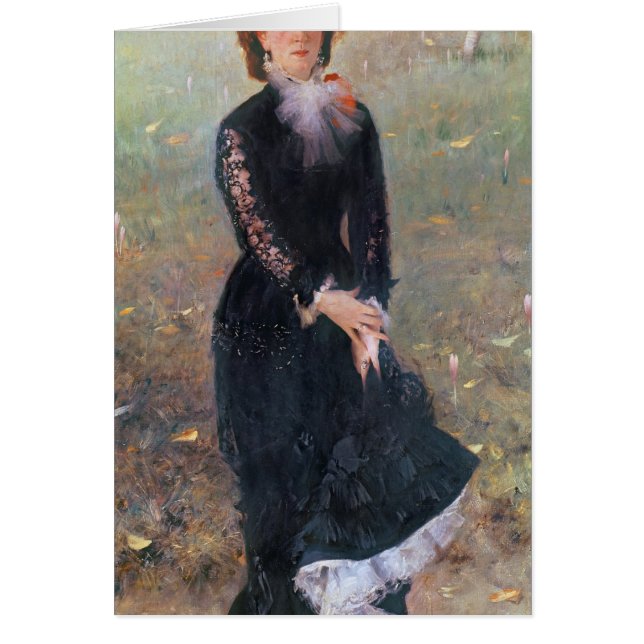 Porträtt av madamen Edouard Pailleron, 1879 Hälsningskort (Framsidan)