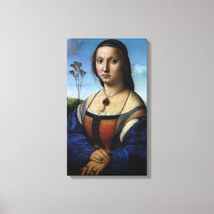 Porträtt av Maddalena Doni av Raphael Sanzio Canvastryck
