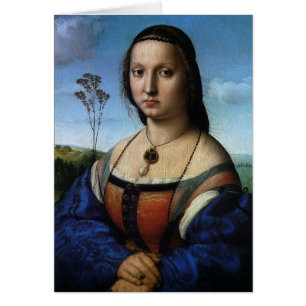Porträtt av Maddalena Doni av Raphael Sanzio Hälsningskort
