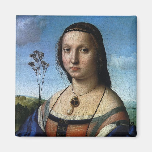 Porträtt av Maddalena Doni av Raphael Sanzio Magnet (Framsidan)