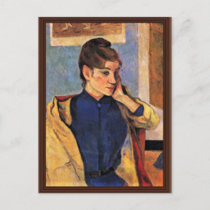 Porträtt av Madeleine Bernard av Gauguin Paul Vykort