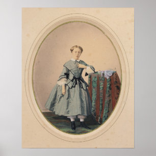 Porträtt av Madeleine de Malaret Poster