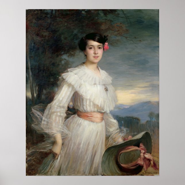 Porträtt av Madeleine Reclus, 1902 Poster (Framsidan)