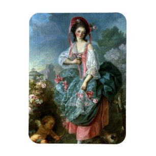Porträtt av mademoisellen Guimard som Terpsichore, Magnet