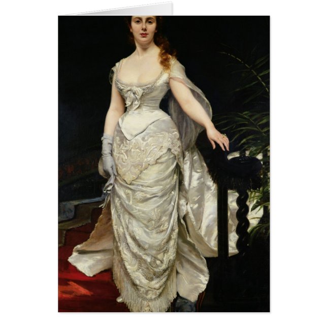 Porträtt av mademoisellen X, 1873 Hälsningskort (Framsidan)