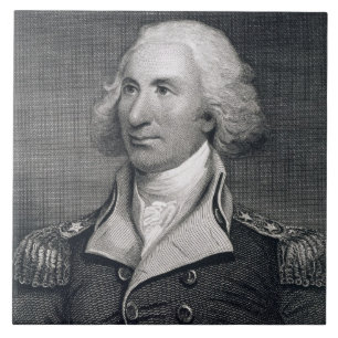 Porträtt av Major General Philip Schuyler, Kakelplatta
