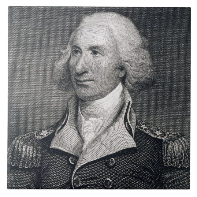 Porträtt av Major General Philip Schuyler, Kakelplatta (Framsidan)