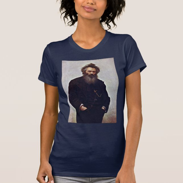 Porträtt av målare Ivan Shishkin av Ivan Niko Tee Shirt (Framsida)