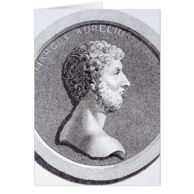 Porträtt av Marcus Aurelius Hälsningskort (Framsidan)
