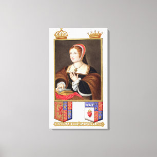 Porträtt av Margaret Tudor (1489-1541) drottning Canvastryck