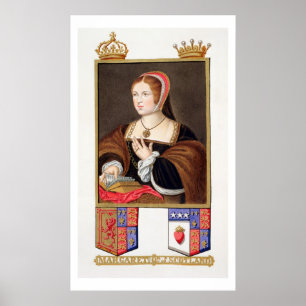 Porträtt av Margaret Tudor (1489-1541) drottning Poster