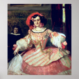 Porträtt av Maria Guerrero Poster