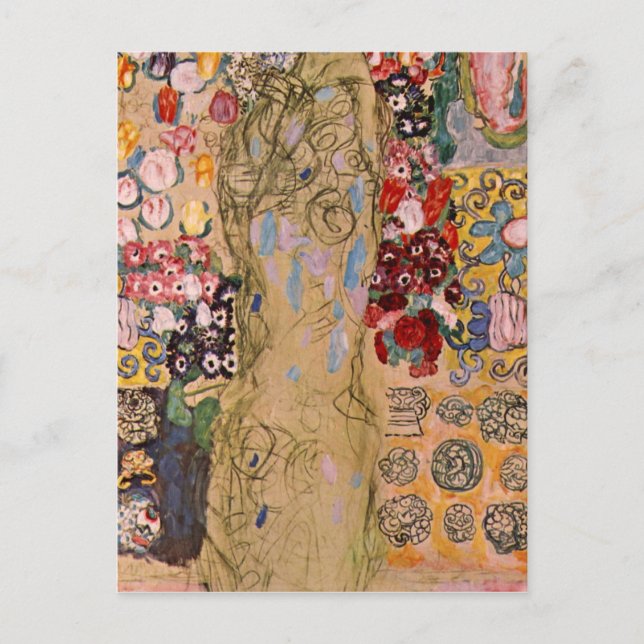 Porträtt av Maria Munk av Gustav Klimt Vykort (Framsida)