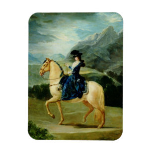 Porträtt av Maria Teresa de Vallabriga på horseb Magnet