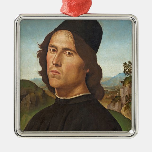 Porträtt av Marianito Goya, sonson av konstnären Julgransprydnad Metall (Framsidan)