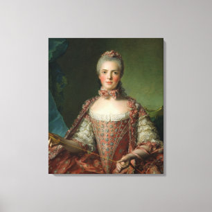 Porträtt av Marie Adelaide 1756 Canvastryck