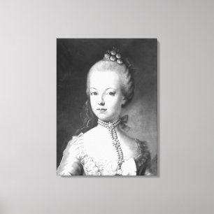 Porträtt av Marie-Antoinette av Habsburg Canvastryck
