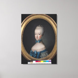 Porträtt av Marie-Antoinette de Canvastryck