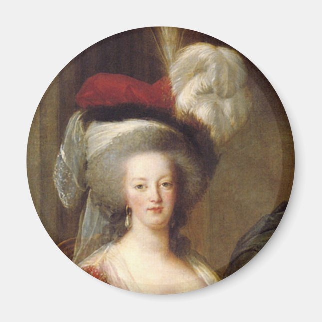 Porträtt av Marie Antoinette, Frankrikes drottning Magnet (Framsidan)