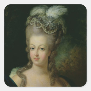 Porträtt av Marie-Antoinette Fyrkantigt Klistermärke
