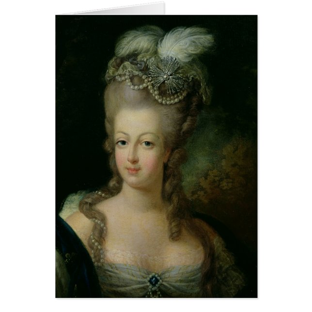 Porträtt av Marie-Antoinette Hälsningskort (Framsidan)
