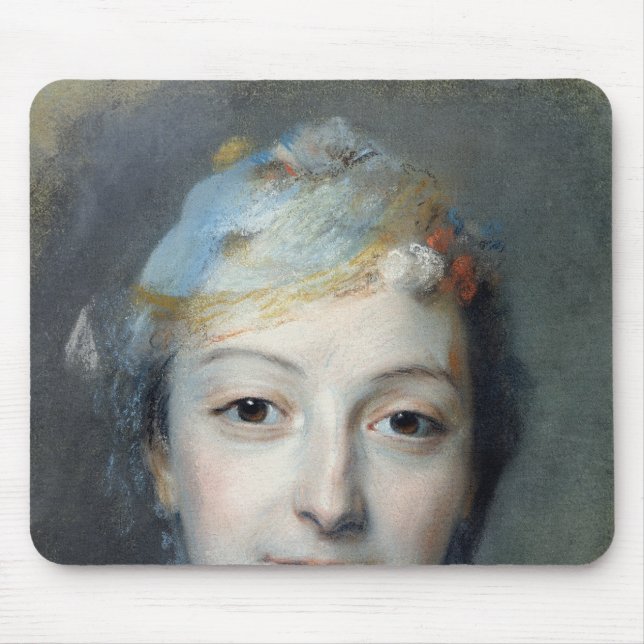 Porträtt av Marie Fel 1757 Musmatta (Framsidan)