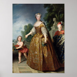 Porträtt av Marie Leczinska efter 1725 Poster